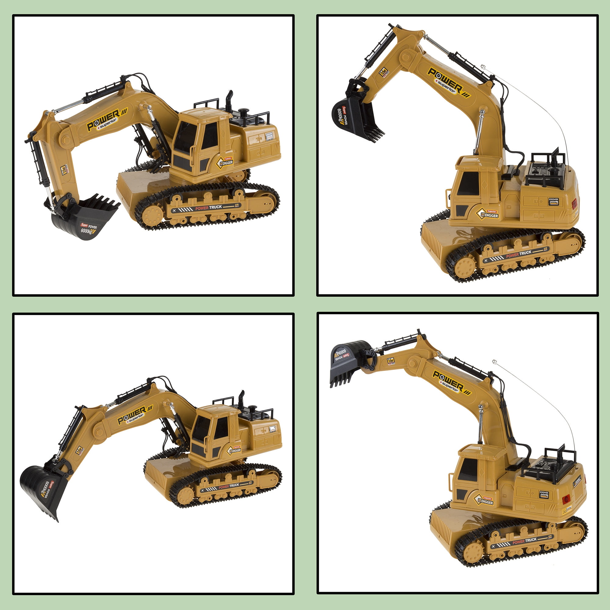 Hey Play Remote Control Excavator with Movable Claw - Construction Toy