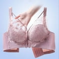 thumbnail image 4 of CHUANK Wireless Full Figure Plus Size Minimizer Lightly Lined Cups Womens Bra Blue 44D, 4 of 6