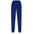 thumbnail image 2 of Womens Cargo Sweatpants High Waisted Sweatpants with Pockets and Drawstring Wide Leg Cargo Trousers Baggy Jogging Joggers Solid Colour Workout Tracksuit Bottoms Casual Lounge Active Pants, 2 of 4