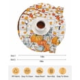 thumbnail image 6 of 13 Inch Round Placemats Set of 6, Fall Pumpkin Non Slip Heat Insulation PP Table Mats, Orange White Thanksgiving Maple Leaf Washable Place Mats for Kitchen Dining Party Table Decor, 6 of 7