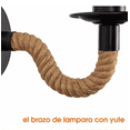 thumbnail image 4 of Lámpara Vintage Y Rústica De Pared Con Cuerda 2 Piezas, 4 of 5