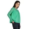 thumbnail image 2 of Moomaya Victorian Style Lace Top For Women Long Sleeves Casual Plain Tunic, 2 of 7