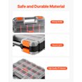thumbnail image 5 of VEVOR Small Parts Organizer, 34-Compartment Double Side Tools Organizer Box with 24 Removable Dividers, PP Hardware Storage Box with Safety Latch & Portable Handle for Nuts, Bolts, Screws, Nails, 5 of 9