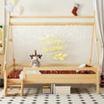 thumbnail image 3 of LOOM Full House Platform Bed with Stairs,Solid Wood Twin Bed Frame,Low Profile and Childlike Fun Design,Natural, 3 of 9