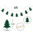 thumbnail image 2 of TETOU 4ft Christmas Tree Wooden Bead Garland,Cute Felt Xmas Tree Hanging Green White Bead Ornament String Festive Banner for Christmas New Year Party Home Mantel Wall Indoor Decoration, 2 of 6