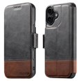 thumbnail image 2 of Dteck Magnetic Wallet Case for iPhone 16, Shockproof PU Leather TPU Wireless Charging Card & Cash Slots Anti-Scratch Rugged Protection Case, Black, 2 of 12