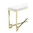 thumbnail image 4 of Pemberly Row Stainless Steel Console in White Lacquer & Gold, 4 of 4