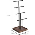 thumbnail image 6 of CUKIXA  Four-Tier Jewelry Tree Stand - Walnut/Black, 6 of 12