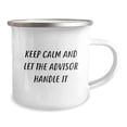 thumbnail image 2 of Funny Gifts from Friend or Family to Advisor - Keep Calm And Let The Advisor Handle It Christmas Unique Gifts for Advisor and Camping Enthusiasts, 2 of 4
