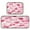 Cherry and Pink Bow Pattern, variant on 2-Piece Kitchen Rugs Set Non-Slip Mats Carpet Floor for Kitchen, Bathroom (19.7"x27.6" & 19.7"x47.2") Nostalgic Christmas Atmosphere