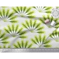 thumbnail image 2 of Soimoi Green Moss Georgette Fabric Pine Leaves Print Fabric by Yard 42 Inch Wide, 2 of 3