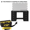 thumbnail image 5 of Boahaus Orla Large Black Makeup Vanity Desk with Lights, Bluetooth Speakers, and Mirror, 5 of 10