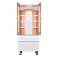 thumbnail image 6 of 5' x 2' Wooden Pooja Mandir with Doors for Home, 6 of 8