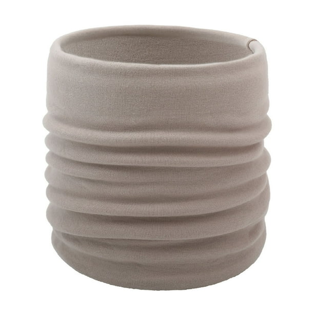Bufanda de invierno para mujer, cálida y protectora, de cuello alto, de hilo grueso, de color liso y con cubrecuello, de poliéster.