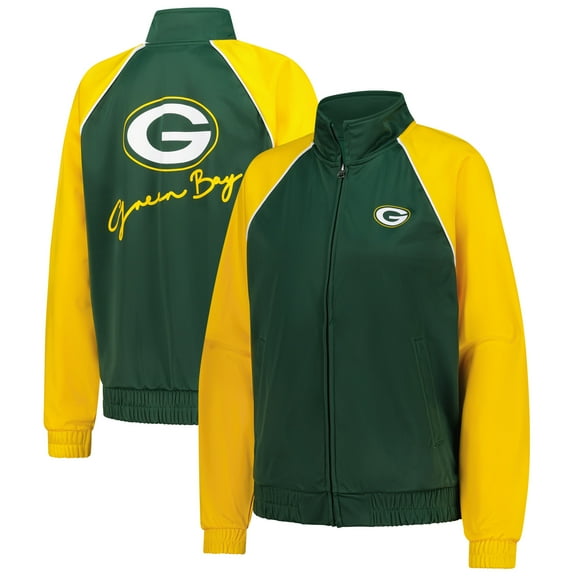 Women's G-III 4Her by Carl Banks Green Green Bay Packers Replay Full-Zip Track Jacket