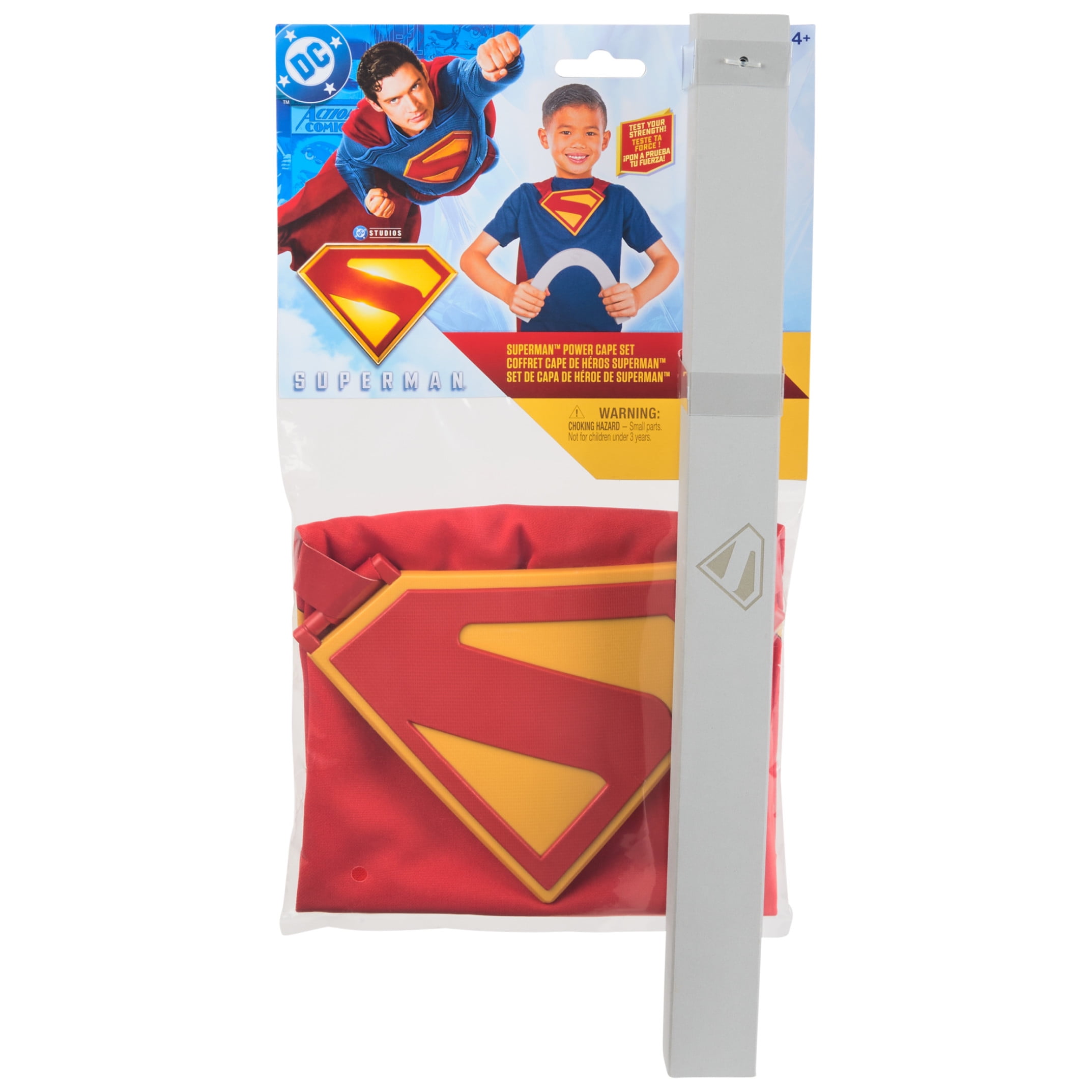 DC Comics SUPERMAN, Power Cape Set, Super Heroes Costume, for Children Ages 4 and up (Unisex)