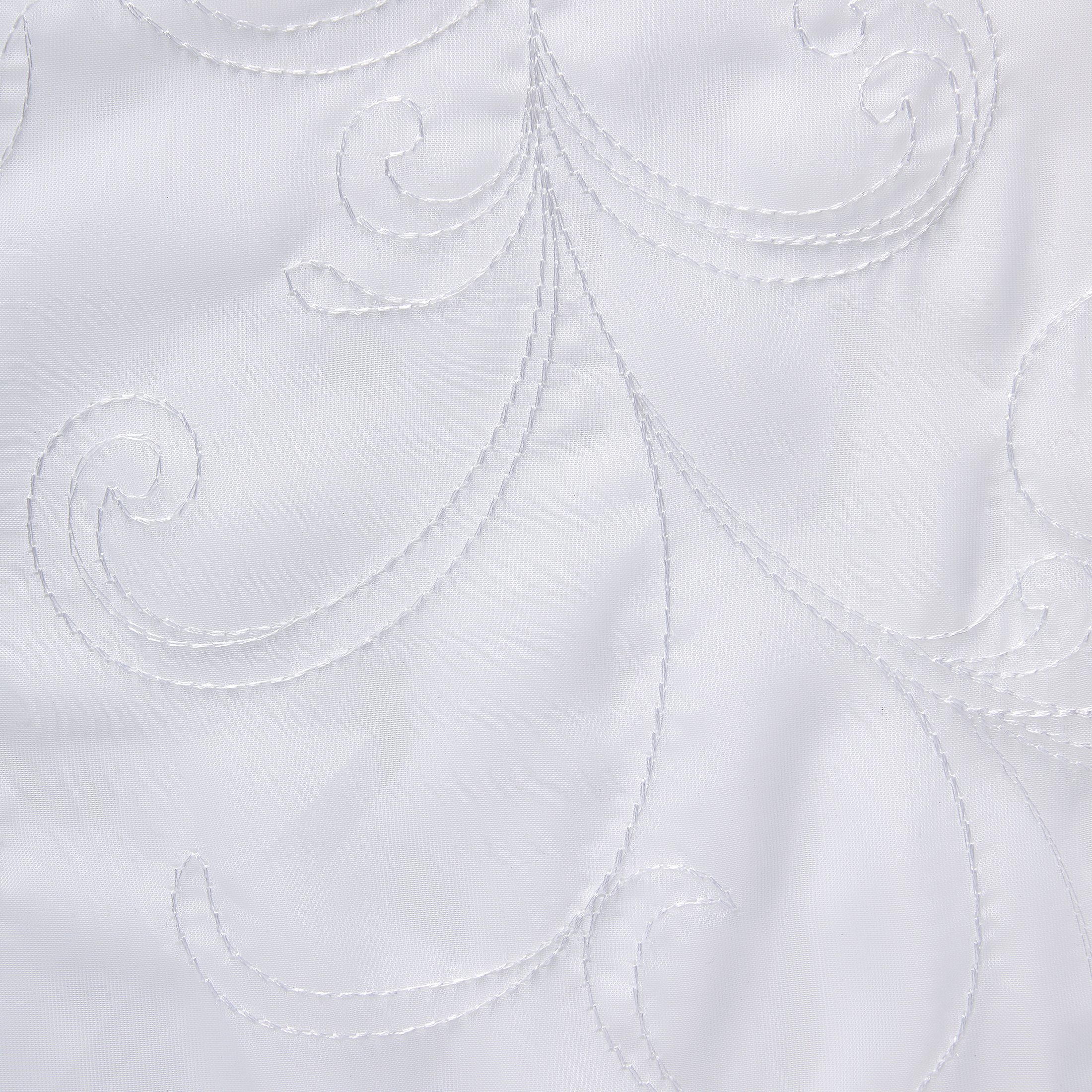Mainstays Embroidered Scroll Sheer Curtain Panel, White, 38 x 63 photo 7