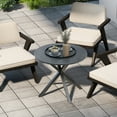 thumbnail image 5 of Gymax 34 Inch Round Patio Bistro Table w/ Wood-Like Top & X-Shaped Legsfor Outside, 5 of 9