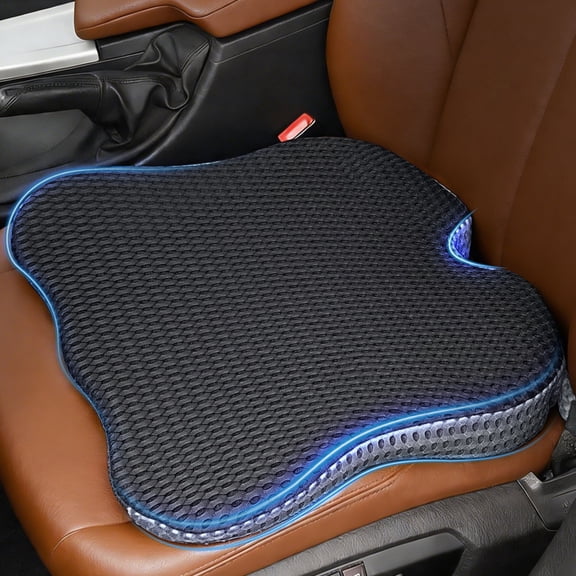 Qutool Car Seat Cushion for Driving, Wedge Booster Pillow, Memory Foam Seat Pad for Height & Comfort, Non-Slip, Black