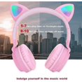 thumbnail image 4 of Auriculares Bluetooth con orejas de gato BT028 Auriculares inalámbricos luminosos Auriculares deportivos estéreo, 4 of 5