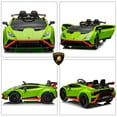 thumbnail image 6 of Track Seven 24V Kids Ride on Car, Licensed Lamborghini STO Electric Car for Boys Girls, 2-Seater Ride on Drift Car with Remote Control, Music, 360° Spin, Max Speed 6mph, Green, 6 of 9