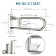 thumbnail image 2 of Toilet Grab Bar 22.4 Inch, ZUEXT U Shaped Anti-Slip Support Rail, Flip-Up Bathroom Grab Bar with Paper Holder, Stainless Steel Knurled Handicap Safety handrails for Elderly Disabled Pregnant, 2 of 16
