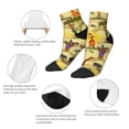 thumbnail image 3 of Goofa Ethnic African Pattern Non Slip Socks with Grips for Elderly, Crew Socks Yoga Hospital Socks Cushioned Sole Gripper Socks for Men Women, 3 of 5
