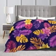 thumbnail image 4 of Kll Fleece Blanket Plush Throw Blanket Purple Flower,Soft Fuzzy Cozy Flannel Blanket For Couch Sofa Bed.(40"X30"), 4 of 9