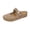 Khaki, variant on Women's Suede Mary Jane Mules, Adjustable Strap with Gold Button, Round Toe Comfort Flats, Lightweight Walking Loafers for Daily Wear Khaki