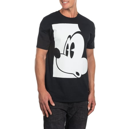 Disney Surprised mickey men's short sleeve graphic t-shirt, up to size (Best Disney Family Shirts)