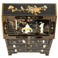 thumbnail image 6 of Oriental Furniture Black Lacquer Secretary Desk - Royal Ladies, 6 of 7