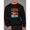 thumbnail image 2 of Surfing Santa Monica. Sweatshirt Men - Men Sweatshirt, Black, Medium, 2 of 4