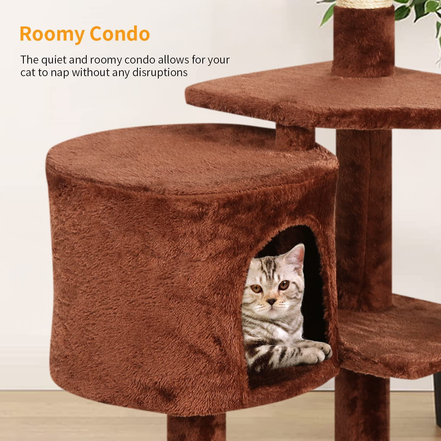BestPet 36 inch Tall Cat Tree Cat Tower Cat Condo Multi-Level,Brown