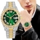 thumbnail image 1 of Reloj de cuarzo para hombre, relojes de moda para hombre, reloj de acero inoxidable, informal, de pulsera, de cristal, 1 of 5