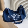 thumbnail image 1 of Bolsa De Mensajero Bolso de hombro de moda para mujer Bolso de mensajero de tendencia de mezclilla versátil (azul oscuro) Sywqhk Para Estrenar, 1 of 8