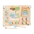 thumbnail image 1 of Tablero de actividades de doble cara para niños, tablero de actividades con tornillo de ajuste, juguetes de viaje para niños pequeños, habilidades, 1 of 9