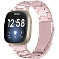 thumbnail image 1 of REQO Bracelet en Acier Inoxydable Compatible avec Fitbit Versa 4 / Fitbit Sense 2 / Fitbit Versa 3 / Fitbit Sense, Bracelets de Montre en Métal Réglables, Remplacement de Bracelet pour Femmes Hommes, 1 of 8