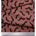 thumbnail image 3 of Soimoi Brown Rayon Crepe Fabric Brush Stroke Abstract Print Fabric by Yard 46 Inch Wide, 3 of 3