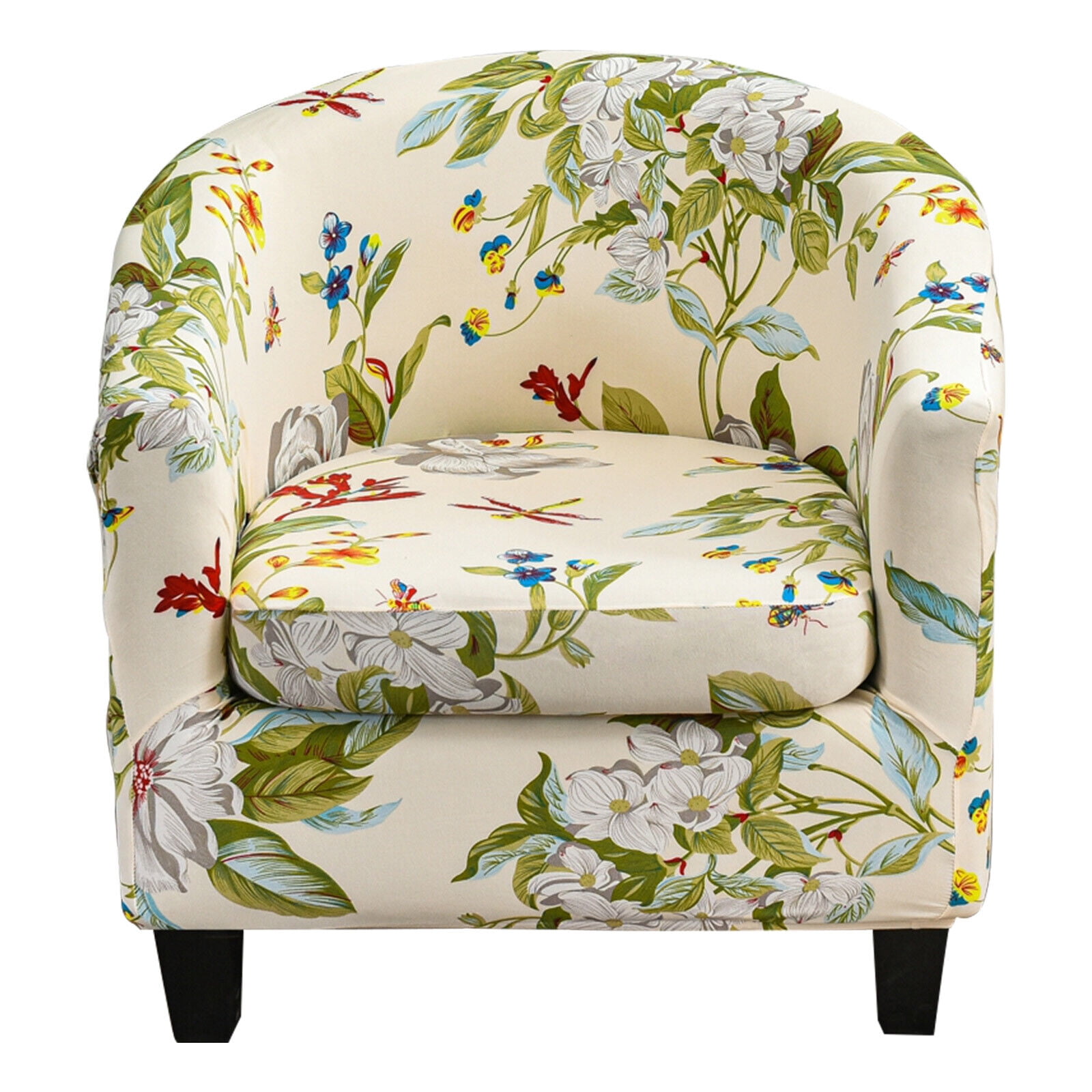 CJC 2Piece Club Chair Slipcover with Cushion Tub Printed Covers