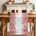 thumbnail image 4 of Valentine's Day Cotton Linen Table Runner for Dining Kitchen, Spring Watercolor Cake Pink Red Wedding Outdoor Party Tablerunners Decoration, Dresser Scarf Coffee Tablecloth Runners 13x90 Inches, 4 of 9