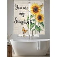 thumbnail image 5 of Sheer Curtains 72 inches Long 2 Panels Set Sunflower Butterfly You Are My Sun Shine Vintage Farmhouse Sheer Window Curtain Rod Pocket Voile Drapes for Living Room/Bedroom, Each 52" W x 72" L, 5 of 7