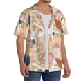thumbnail image 2 of Sikiie Tropical Beach Sea Shell Men's Wrinkle Free Untucked Cuban Shirt Business Casual Button Down Shirts Short Sleeve ShirtMedium, 2 of 5