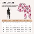 thumbnail image 4 of Fotbe Peonies And Roses Pattern Long Sleeve Pajama Set for Women,Sleepwear Set,2-piece Loungewear Set,Soft PJs Comfy Nightwear with Pockets -Medium, 4 of 7