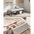 thumbnail image 4 of SONGMICS 43" Storage Ottoman Bench Foot Rest with Legs End of Bed Bench Storage Chest Load up to 660 lb for Living Room Bedroom Cream White, 4 of 6