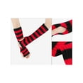 thumbnail image 3 of INSPIRE CHIC Women's 1 Pair Knitted Gloves Winter with Thumb Hole Y2K Cute for Christmas Red-Black, 3 of 6