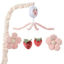 Bedtime Originals Flower Power Strawberry Musical Baby Crib Mobile Soother Toy