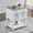 White, variant on Mobile Rolling Kitchen Island Trolley Serving Cart with 2 Drawers & Slide-Out Wire Storage Basket