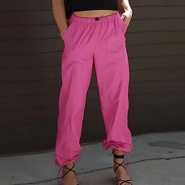 LOVZFMLL, S Pantalons pour Femmes, Nouveau Design de Pantalons Décontractés de Sport Pantalons Longs Roses