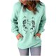 thumbnail image 1 of Sudadera clásica de manga larga con cuello en V y estampado de Halloween para mujer Pompotops FGAJ15119, 1 of 8