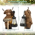 thumbnail image 5 of Solar Highland Cow Garden Outdoor Statue Cow Figurines Sculpture with LED Light Farmhouse Decor Patio Balcony Yard for Pasture & Farm Theme Mother's Day Housewarming Gift, 5 of 8
